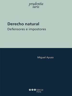 cover image of Derecho natural